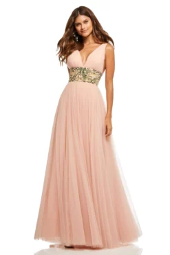 Sherri Hill - 52670 V-Neck Tulle A-line Dress