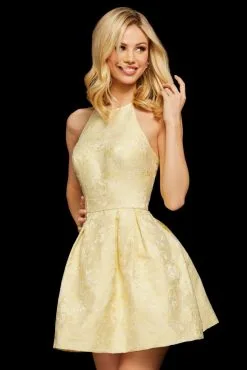Sherri Hill - 53072 Short Sleeveless Halter Neck A-line Dress 7 Sherri Hill - 53072 Short Sleeveless Halter Neck A-line Dress -Hot Sale WEDDING Store sherri hill 53072 short sleeveless halter neck a line dress special occasion dress 00 yellow 11823241363539 scaled