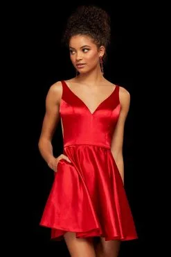 Sherri Hill - 53081 Sleeveless V-Neck Scoop Back A-Line Short Dress -Hot Sale WEDDING Store sherri hill 53081 sleeveless v neck scoop back a line short dress special occasion dress 00 red 28018934218835 scaled