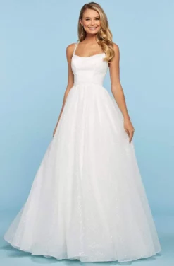 Sherri Hill - 53406 Glitter Scoop A-Line Evening Dress