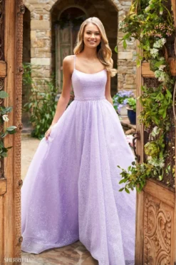 Sherri Hill - 53406 Glitter Scoop A-Line Evening Dress 8 Sherri Hill - 53406 Glitter Scoop A-Line Evening Dress -Hot Sale WEDDING Store sherri hill 53406 glitter scoop a line evening dress ball gowns 00 lilac 28723944030291