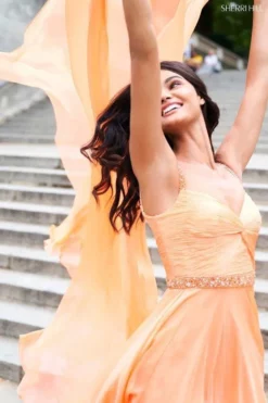 Sherri Hill - 53630 Ruched Beaded Chiffon A-line Dress -Hot Sale WEDDING Store sherri hill 53630 ruched beaded chiffon a line dress bridesmaid dresses 13335398842451