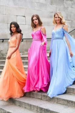Sherri Hill - 53630 Ruched Beaded Chiffon A-line Dress -Hot Sale WEDDING Store sherri hill 53630 ruched beaded chiffon a line dress bridesmaid dresses 13335399104595