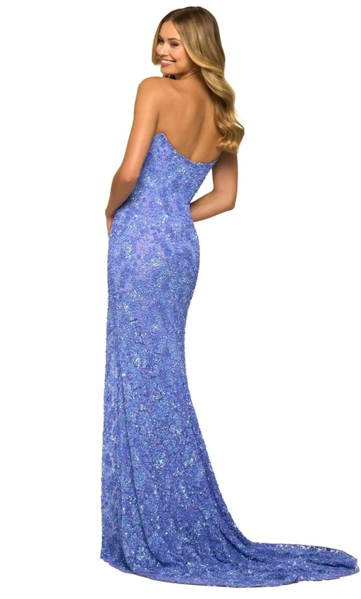Sherri Hill 55448 - Sequin Strapless Evening Gown 2 Sherri Hill 55448 - Sequin Strapless Evening Gown - Image 2