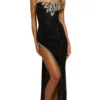 Sherri Hill 55539 - Bedazzled Strapless Shiny Slit Long Gown