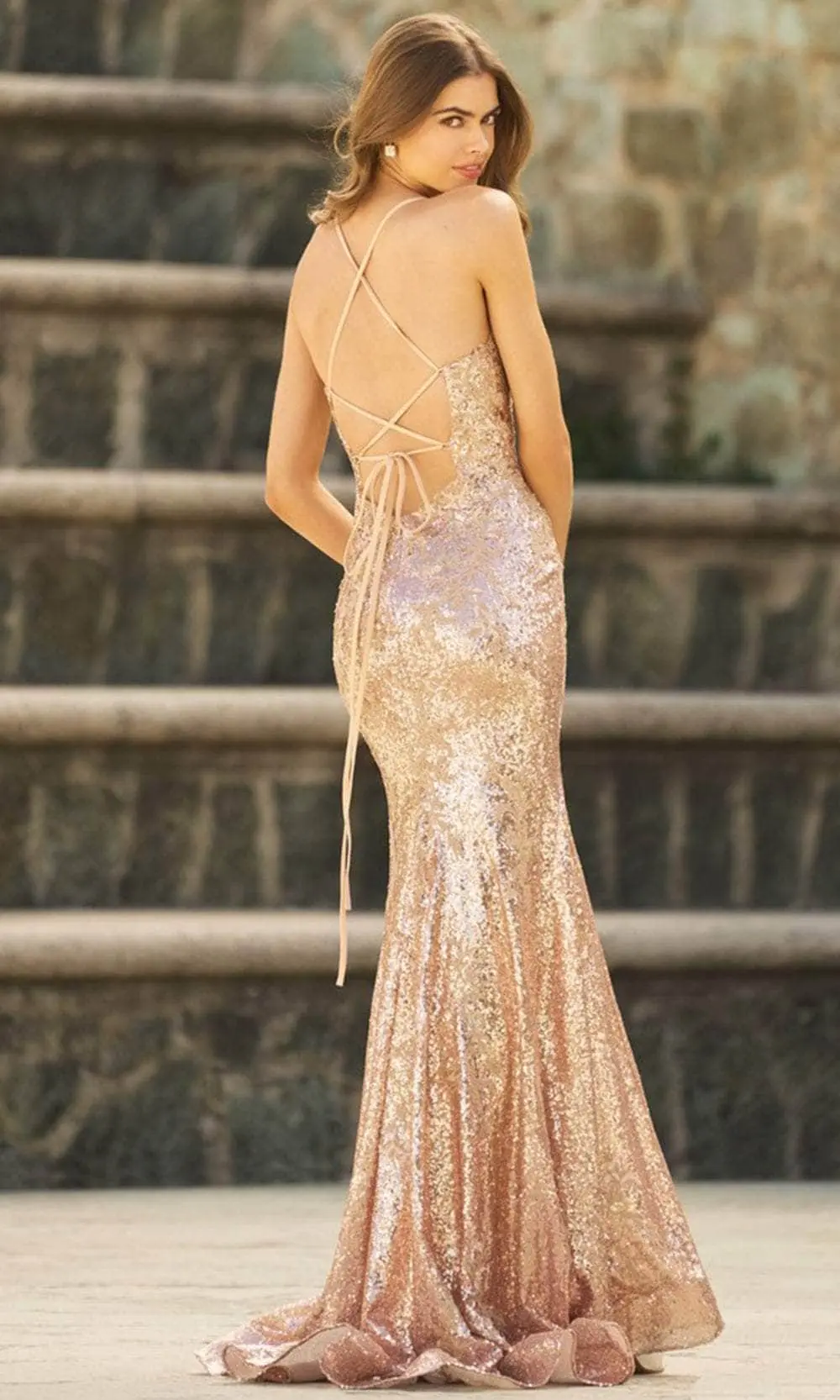 Sherri Hill 55584 - Sleeveless V Neck Evening Dress 2 Sherri Hill 55584 - Sleeveless V Neck Evening Dress - Image 2