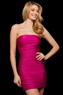 Sherri Hill - Strapless Ruched Short Jersey Fitted Dress 53083 7 Sherri Hill - Strapless Ruched Short Jersey Fitted Dress 53083 -Hot Sale WEDDING Store sherri hill strapless ruched short jersey fitted dress 53083 ccsale 2 berry 12781369491539