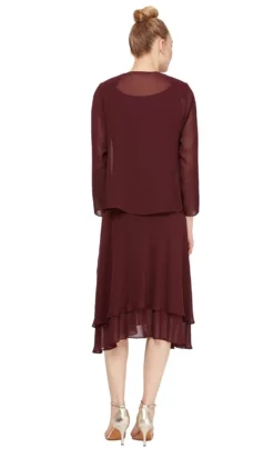 SLNY - 116184 Bejeweled Scoop Neck Chiffon Dress With Jacket -Hot Sale WEDDING Store slny 116184 bejeweled scoop neck chiffon dress with jacket wedding guest 28031985352787