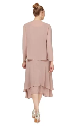 SLNY - 116184 Bejeweled Scoop Neck Chiffon Dress With Jacket -Hot Sale WEDDING Store slny 116184 bejeweled scoop neck chiffon dress with jacket wedding guest 28032019562579