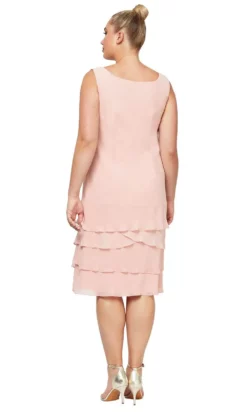 SLNY - 622372 Beaded Scoop Neck Chiffon Dress With Jacket -Hot Sale WEDDING Store slny 622372 beaded scoop neck chiffon dress with jacket cocktail dresses 28029297492051