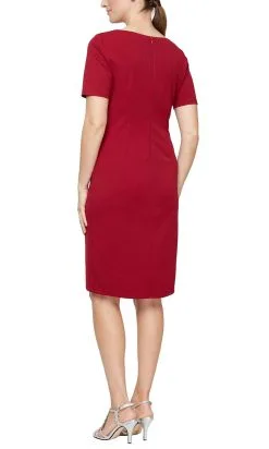 SLNY 9137226 - Button Ornate Sheath Cocktail Dress -Hot Sale WEDDING Store slny 9137226 button ornate sheath cocktail dress cock 31537110909011