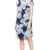 SLNY 9171869 - Floral Tiered Cocktail Dress