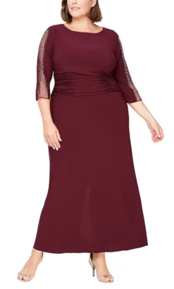 SLNY 9435172 - Mother Of The Bride Ruched Dress