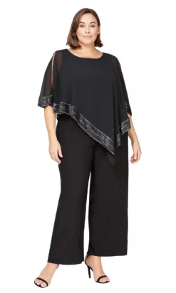 SLNY - 9477331 Plus Size Scoop Neck Jumpsuit