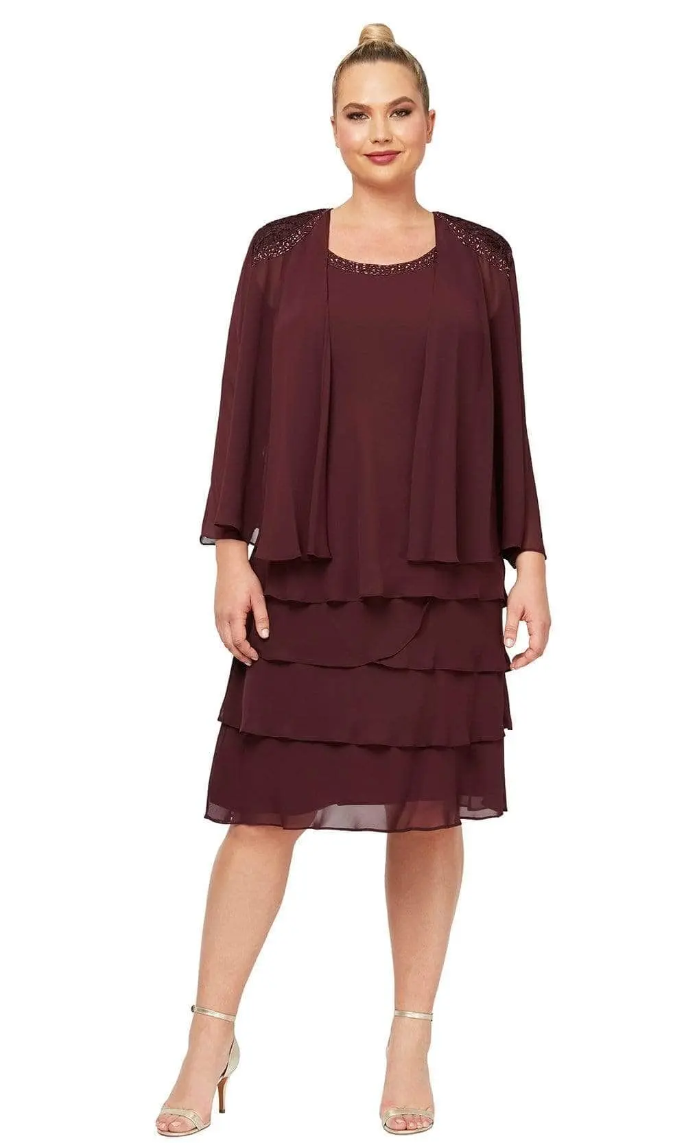 SLNY - Two Piece Scoop Formal Dress 622372 9 SLNY - Two Piece Scoop Formal Dress 622372 - Image 9