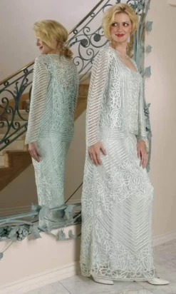 Soulmates C1028 - Hand Crochet Three Piece Skirt Set -Hot Sale WEDDING Store soulmates c1028 hand crochet three piece skirt set mother of the bride dresses mint s 31400733802579