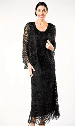 Soulmates C1060 - Three Piece Scallop Jacket Top Skirt Set -Hot Sale WEDDING Store soulmates c1060 three piece scallop jacket top skirt set mother of the bride dresses 31408571777107