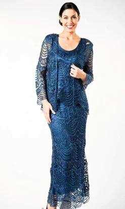 Soulmates C1060 - Three Piece Scallop Jacket Top Skirt Set -Hot Sale WEDDING Store soulmates c1060 three piece scallop jacket top skirt set mother of the bride dresses ocean s 31408585637971