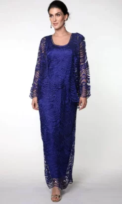 Soulmates C1060 - Three Piece Scallop Jacket Top Skirt Set