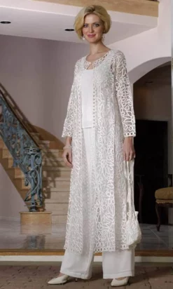 Soulmates C12605 - Beaded Handmade Crochet Duster Dress Set -Hot Sale WEDDING Store soulmates c12605 beaded handmade crochet duster dress set mother of the bride dresses ivory s 31401489498195