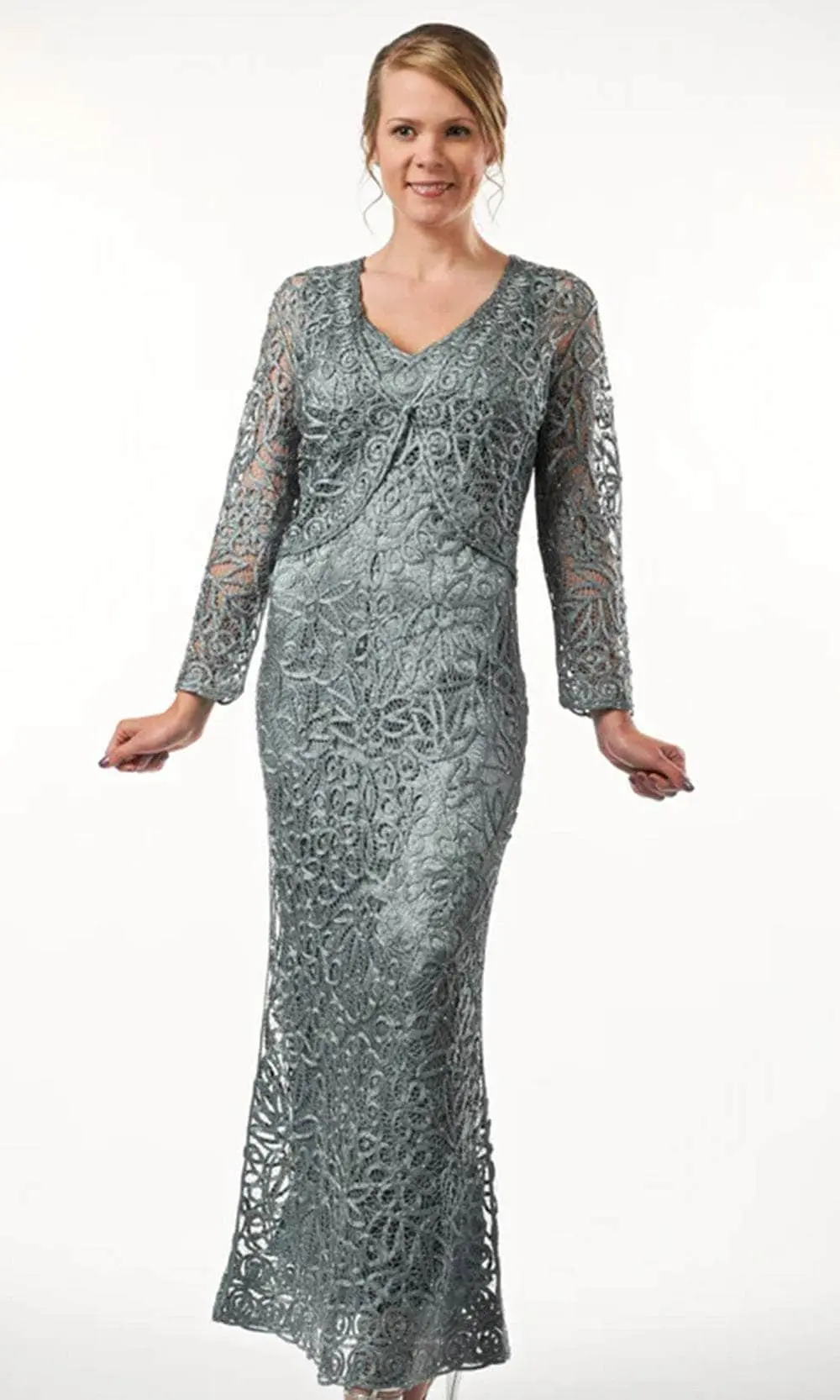 Soulmates C702 - Two Piece Illusion Lace Mother Of The Bride Dress 5 Soulmates C702 - Two Piece Illusion Lace Mother Of The Bride Dress - Image 5