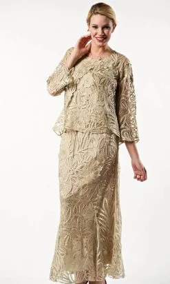 Soulmates D1104 - Rose Lace Three Pieces Skirt Set -Hot Sale WEDDING Store soulmates d1104 rose lace three pieces skirt set evening dresses champagne s 31407375777875