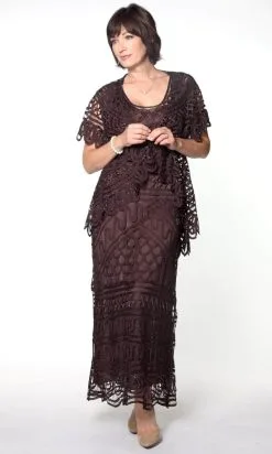 Soulmates D8787 - Stylish Cape Jacket With Dress