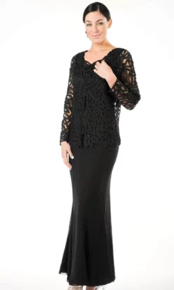 Soulmates D888709 - V-Neck Twin Set With Solid Skirt -Hot Sale WEDDING Store soulmates d888709 v neck twin set with solid skirt clothing set black s 31397168840787