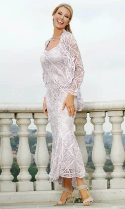Soulmates D9124 - High-Low Beaded Evening Gown -Hot Sale WEDDING Store soulmates d9124 high low beaded evening gown mother of the bride dresses pearl pink s 31397384585299