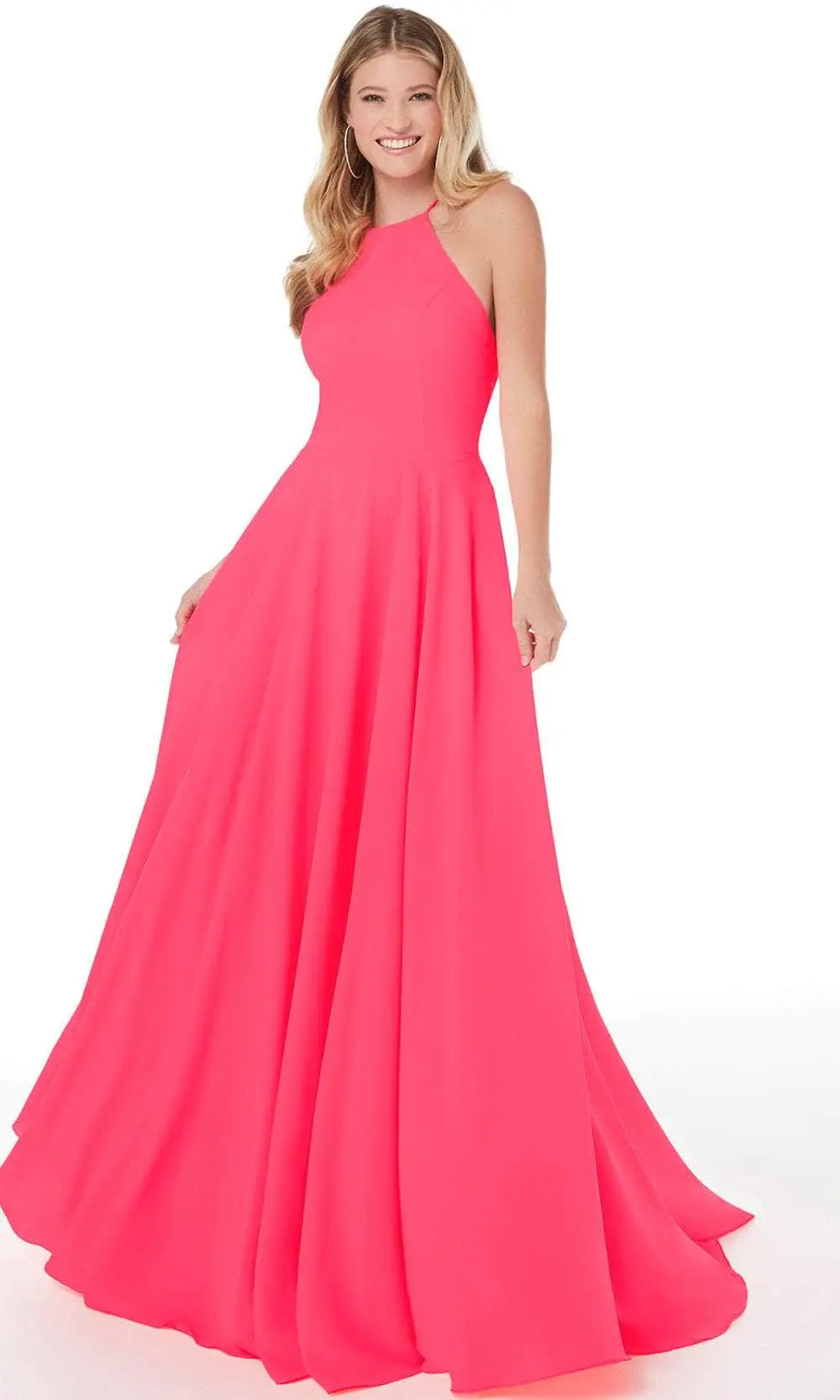 Studio 17 - 12880 Halter Tie Strap Back A-Line Gown 1 Studio 17 - 12880 Halter Tie Strap Back A-Line Gown