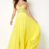 Studio 17 Jeweled Sweetheart Bodice Chiffon A-Line Gown 12659 - 1 Pc Yellow In Size 4 Available
