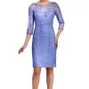 Sue Wong Bateau Lace Column Dress N5161
