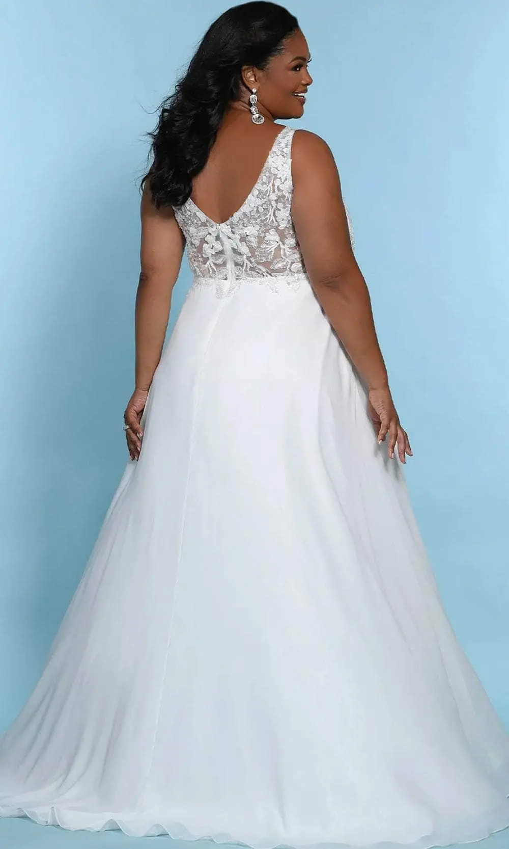 Sydney's Closet Bridal - SC5246 Floral Embroidered A-Line Bridal Dress 3 Sydney's Closet Bridal - SC5246 Floral Embroidered A-Line Bridal Dress - Image 3