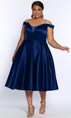 Sydney's Closet - CE2011 V-Neck Cocktail Dress -Hot Sale WEDDING Store sydney s closet ce2011 v neck cocktail dress cocktail dresses 14 navy 31982962573395