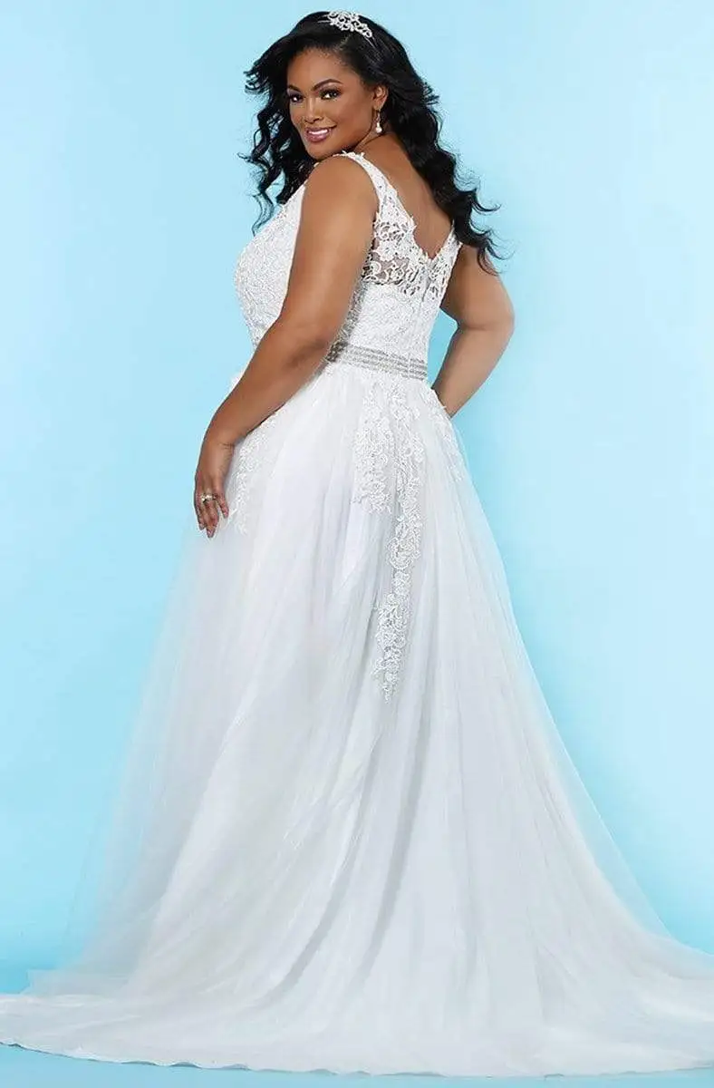 Sydney's Closet - SC5230 Floral Embroidered A-Line Gown 2 Sydney's Closet - SC5230 Floral Embroidered A-Line Gown - Image 2