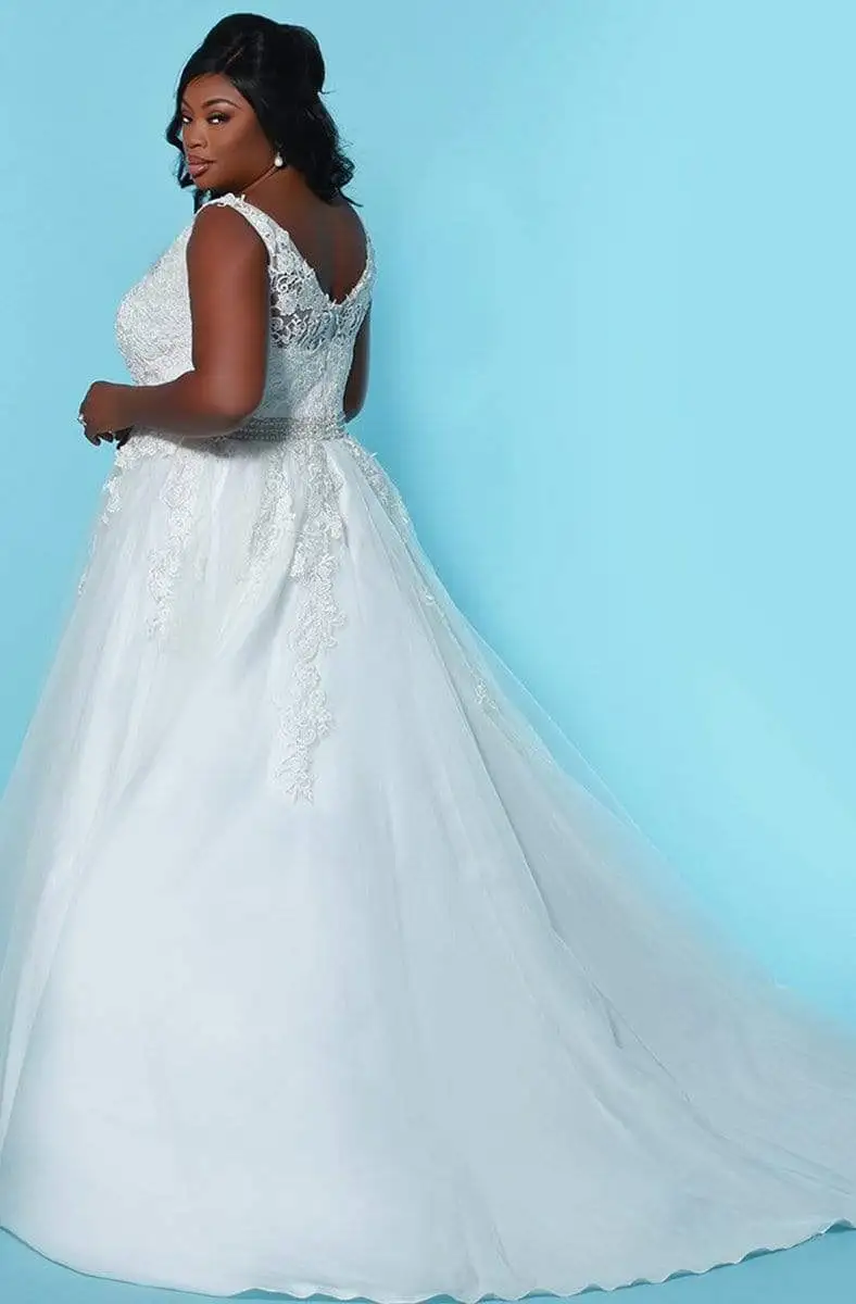 Sydney's Closet - SC5230 Floral Embroidered A-Line Gown 4 Sydney's Closet - SC5230 Floral Embroidered A-Line Gown - Image 4