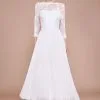 Tadashi Shoji - Bateau Keats Lace Tulle Tea-Length Dress - 1 Pc Ivory In Size 2 Available