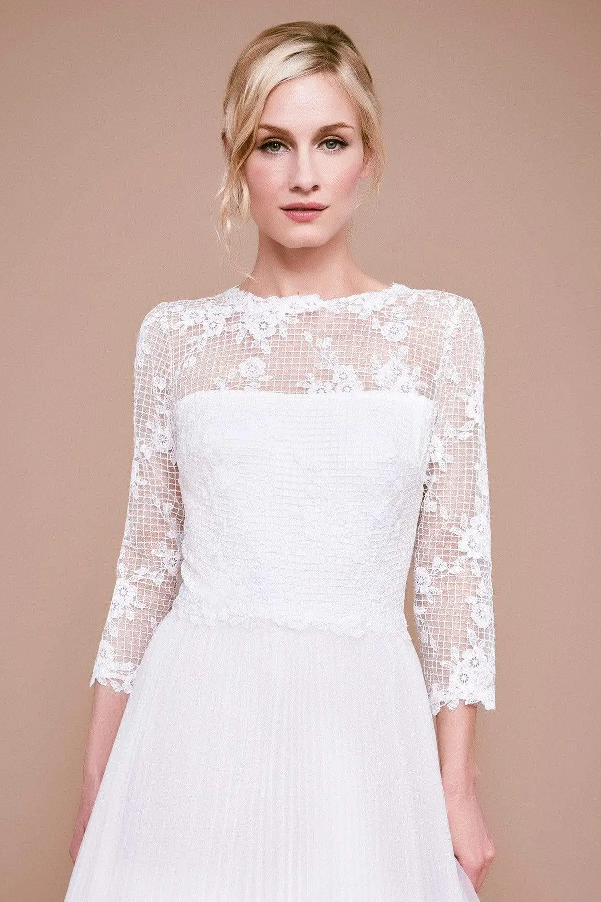 Tadashi Shoji - Bateau Keats Lace Tulle Tea-Length Dress - 1 Pc Ivory In Size 2 Available 3 Tadashi Shoji - Bateau Keats Lace Tulle Tea-Length Dress - 1 Pc Ivory In Size 2 Available - Image 3