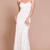 Tadashi Shoji - BNQ20124LBR Esdel Strapless Sweetheart Gown - 1 Pc Ivory/Petal In Size 14 Available