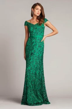 Tadashi Shoji BVZ19827L - V-Neck Lace Dress