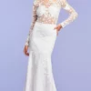 Tadashi Shoji - Holden Long-Sleeve Illusion Gown