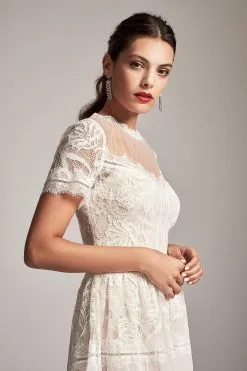 Tadashi Shoji - Lace Jewel A-Line Cocktail Dress -Hot Sale WEDDING Store tadashi shoji lace jewel a line cocktail dress special occasion dress 11722980196435