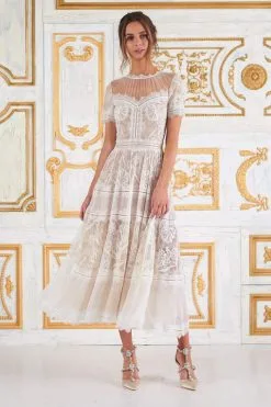 Tadashi Shoji - Lace Jewel A-Line Cocktail Dress -Hot Sale WEDDING Store tadashi shoji lace jewel a line cocktail dress special occasion dress 11722980229203