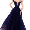 Tarik Ediz - 93321 Illusion Off Shoulder Corset Bodice Ballgown