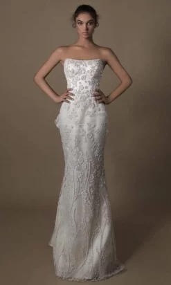 Tarik Ediz - 96063 Strapless Sheath Evening Dress