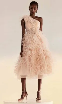 Tarik Ediz 98266 - Ruffled Tea-Length Evening Dress 12 Tarik Ediz 98266 - Ruffled Tea-Length Evening Dress -Hot Sale WEDDING Store tarik ediz 98266 ruffled tea length evening dress prom dresses 31448916721747