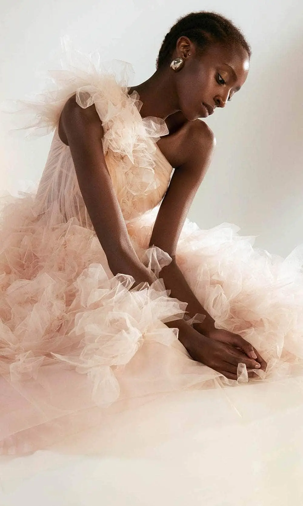 Tarik Ediz 98266 - Ruffled Tea-Length Evening Dress 7 Tarik Ediz 98266 - Ruffled Tea-Length Evening Dress - Image 7