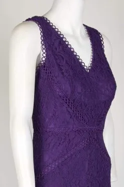 Taylor - 1144M Sleeveless Loops Trimmed V Neck Hi-Lo Hem Lace Dress -Hot Sale WEDDING Store taylor 1144m sleeveless loops trimmed v neck hi lo hem lace dress special occasion dress 7739162460243