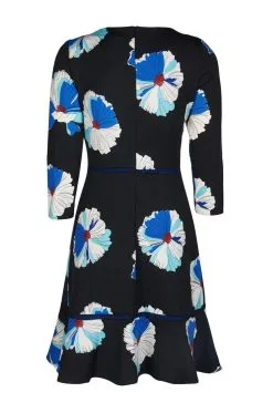 Taylor - 1180M Quarter Length Sleeved Floral Printed Crepe Dress -Hot Sale WEDDING Store taylor 1180m quarter length sleeved floral printed crepe dress special occasion dress 7739165114451