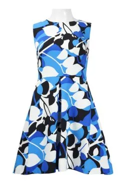 Taylor - 9612MJ Printed Jewel Neck Pleated A-line Dress 8 Taylor - 9612MJ Printed Jewel Neck Pleated A-line Dress -Hot Sale WEDDING Store taylor 9612mj printed jewel neck pleated a line dress special occasion dress 6921907601491